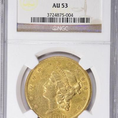 1860 P GOLD LIBERTY HEAD DOUBLE EAGLE