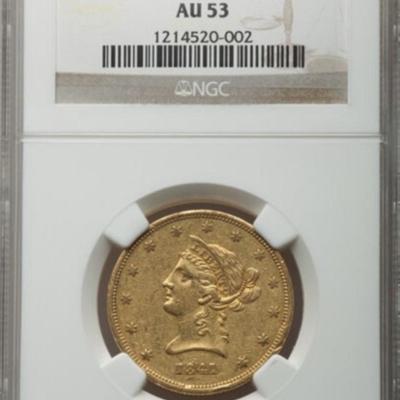1841 $10 GOLD LIBERTY HEAD EAGLE