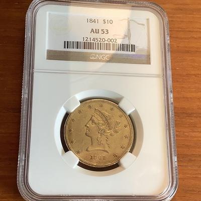 1841 $10 GOLD LIBERTY HEAD EAGLE