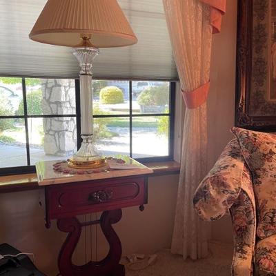 Side table with marble top 