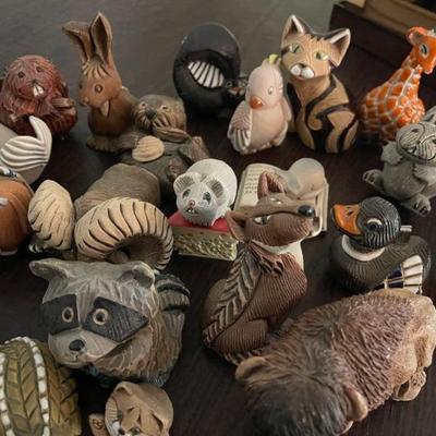 Carved animals 
