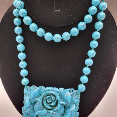 Howlite Carved Necklace