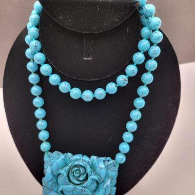 Howlite Carved Necklace