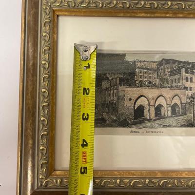 Custom Framed Etching - Siena, Fontebranda