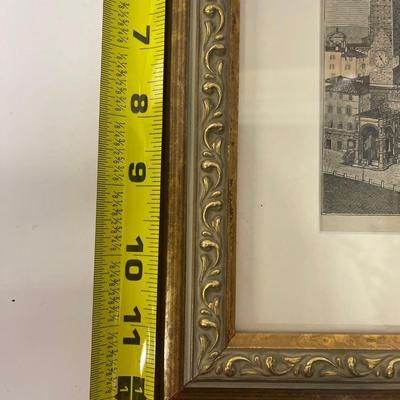 Custom Framed Etching - Siena, Palazzo Comunale