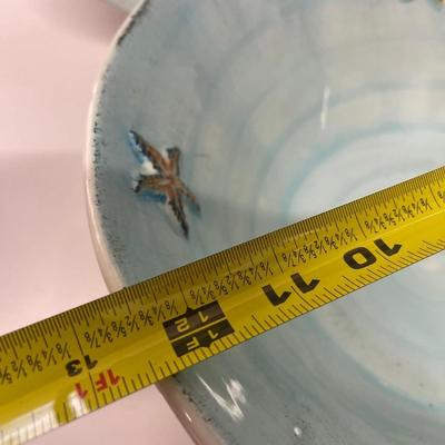 Pottery Barn Blue Ceramic Starfish Serving Dishes