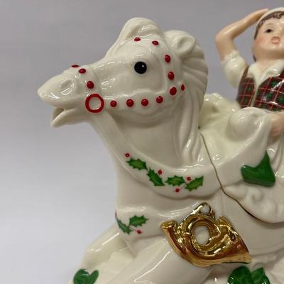 Lenox Holiday Elf And Rocking Horse Teapot
