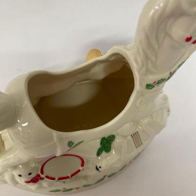 Lenox Holiday Elf And Rocking Horse Teapot