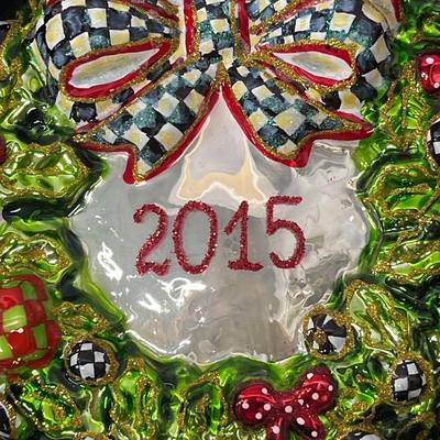Mackenzie-Childs 2015 Handmade Glass Ornament
