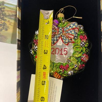 Mackenzie-Childs 2015 Handmade Glass Ornament