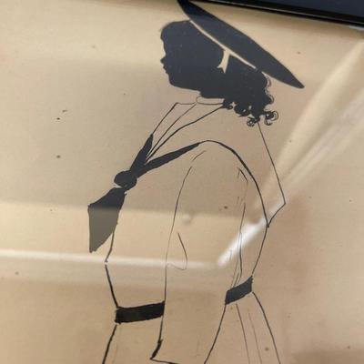 Lot of 2 Antique Silhouettes