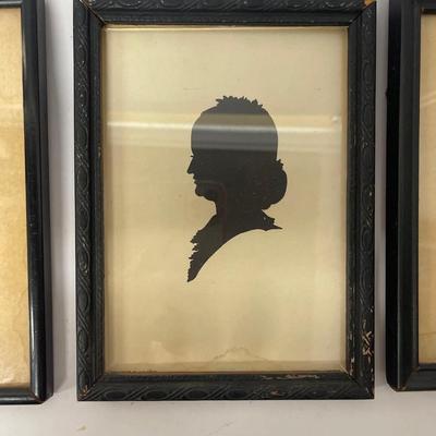 Lot of 3 Antique Silhouettes, II