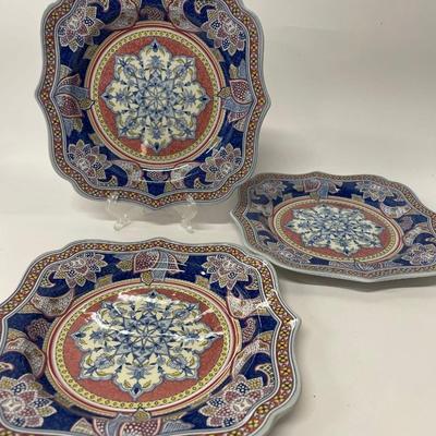 Set of 3 New Spode Kashmir Salad/lLuncheon Plates