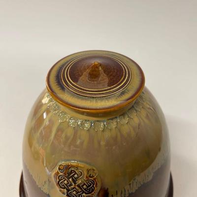 Studio Signed Pottery Vessel with Lid