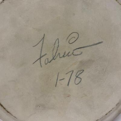 Studio Signed Pottery Vessel with Lid