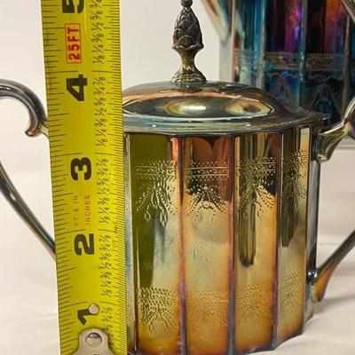 Vintage Lunt Silverplate Holloware 4 Piece Tea Set, Paul Revere Pattern