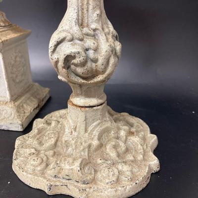 Pair of 2 Heavy Iron Candlesticks