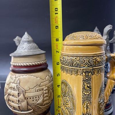 Lot of Vintage Beer Steins