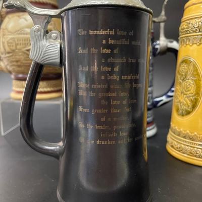 Lot of Vintage Beer Steins