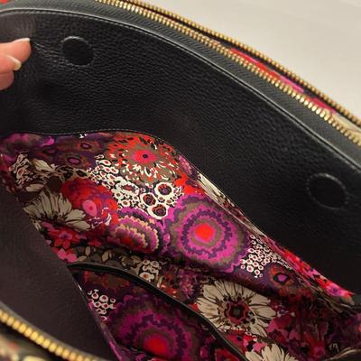 Vera Bradley Black Leather Handbag