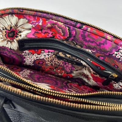 Vera Bradley Black Leather Handbag