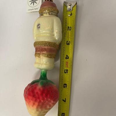 Christopher Radko Strawberry Santa Ornament