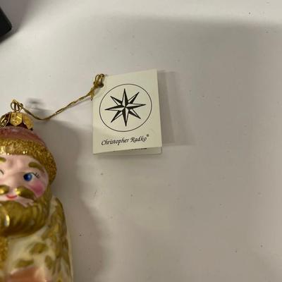 Christopher Radko Strawberry Santa Ornament