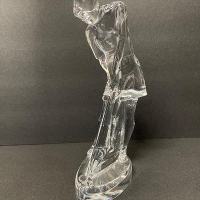 Baccarat crystal lady golfer figuring