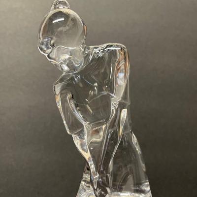 Baccarat crystal lady golfer figuring