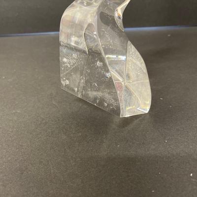 Vintage Lucite Sculpture, Signed