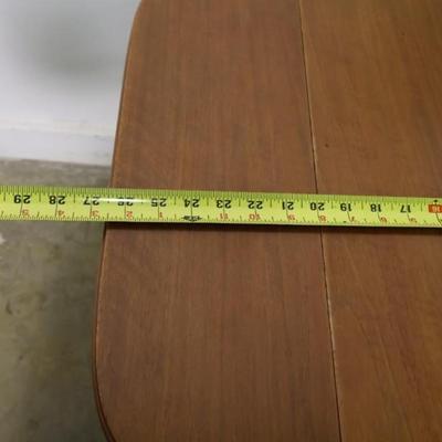 Vintage Maple Drop Leaf Pedestal Side Table