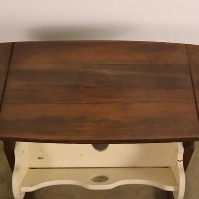 Two Tone Side Table with Magazine Rack