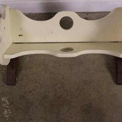 Two Tone Side Table with Magazine Rack