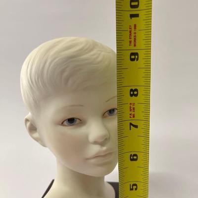 Vintage Cybis Bisque Porcelain Head on Wooden Base, Boy