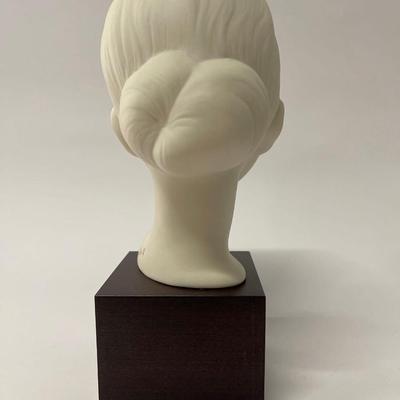 Vintage Cybis Bisque Porcelain Head on Wooden Base, Girl