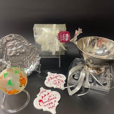 Lot of Contemporary Christmas Decor, Including Crate & Barrel
