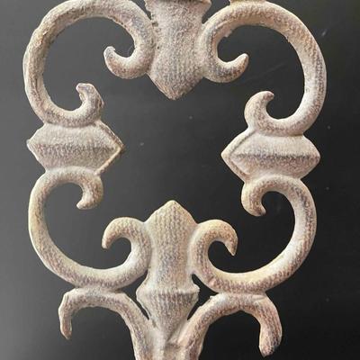 Pair of Rustic Metal Candle Holders