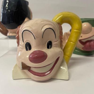 Lot of 3 Vintage PUCK Toby Mugs