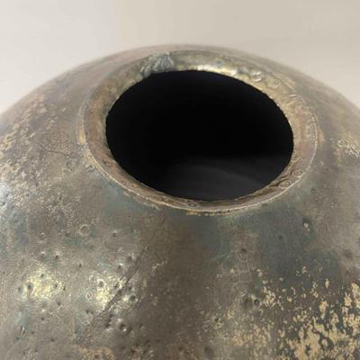 Lew Ayres Raku Pottery Vessel with Lid
