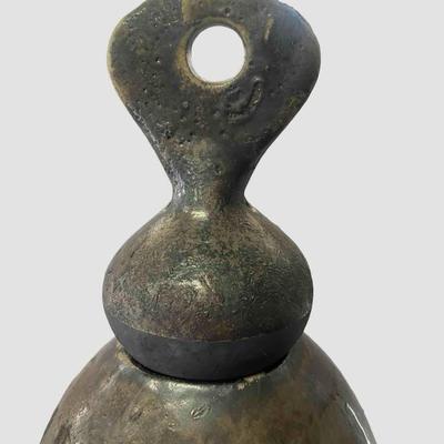 Lew Ayres Raku Pottery Vessel With Lid #2