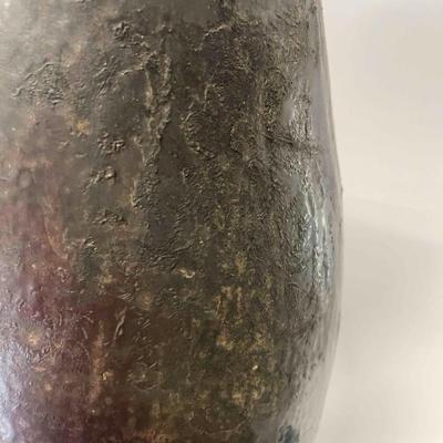 Lew Ayres Raku Pottery Vessel With Lid #2