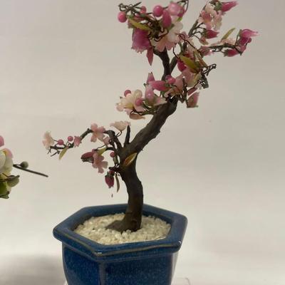 Lot of 2 Vintage Asian Stone Trees