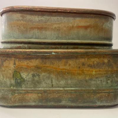 Lot of 2 Copper Planters