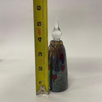 D Bagwell Art Glass Perfume Bottle