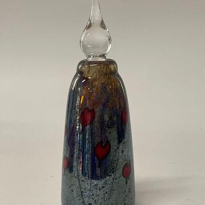 D Bagwell Art Glass Perfume Bottle