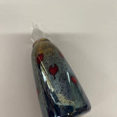 D Bagwell Art Glass Perfume Bottle