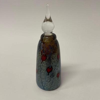 D Bagwell Art Glass Perfume Bottle