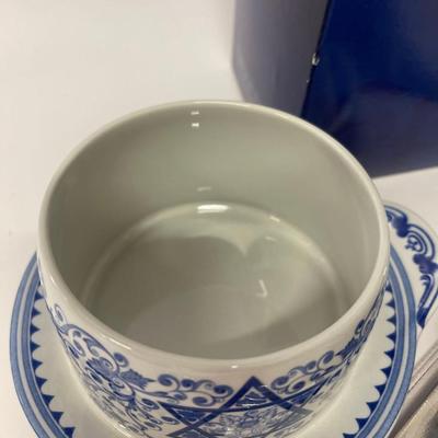 Spode Judaica Collection Honey Pot & Challah Knife
