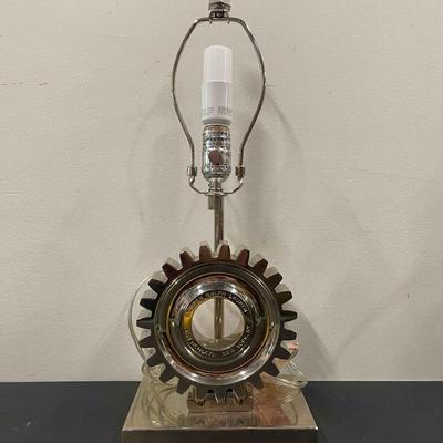 Ralph Lauren Chrome Gear Table Lamp