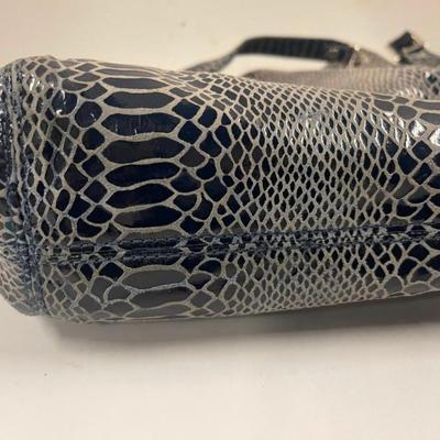 Michael Kors Blue Snakeskin Style Handbag